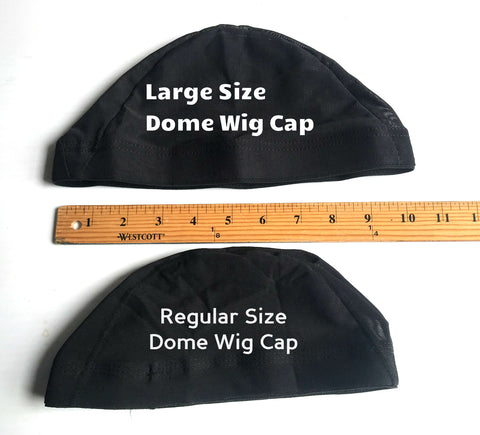 Dome Wig Cap Black (Regular or Large Size)