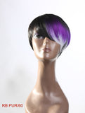 Cheap ombre wig black grey purple