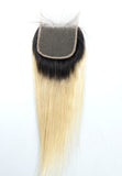 Premium Virgin Hair Ombre Natural Color to Blonde Straight Bundles (T1B/613) 12"-20"