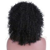 cheap wig dark brown curly mid length high quality