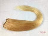 Honey blonde to champagne blonde ombre hair weft