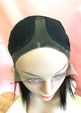 12"-14" Middle Parting Bob-cut Wig (Straight Natural Color Premium Virgin Human Hair)