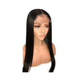 12" 100% 5x5 Closure Bob Wig Premium Virgin Human Hair Straight Natural Color (Lace 5" x 5")